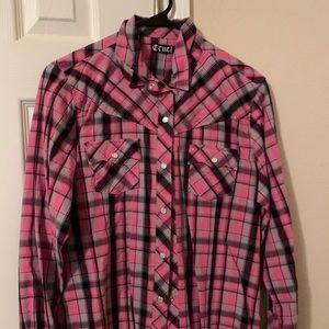 Like new pink plaid cruel girl